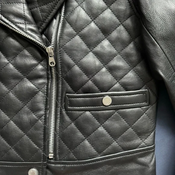 (NWT) Sandro - Ewan Leather Quilted Biker Jacket - Picture 8 of 12